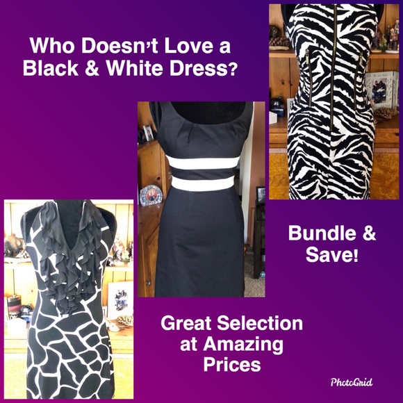 💐 Black & White is Always Right! 💐 Designer Dresses